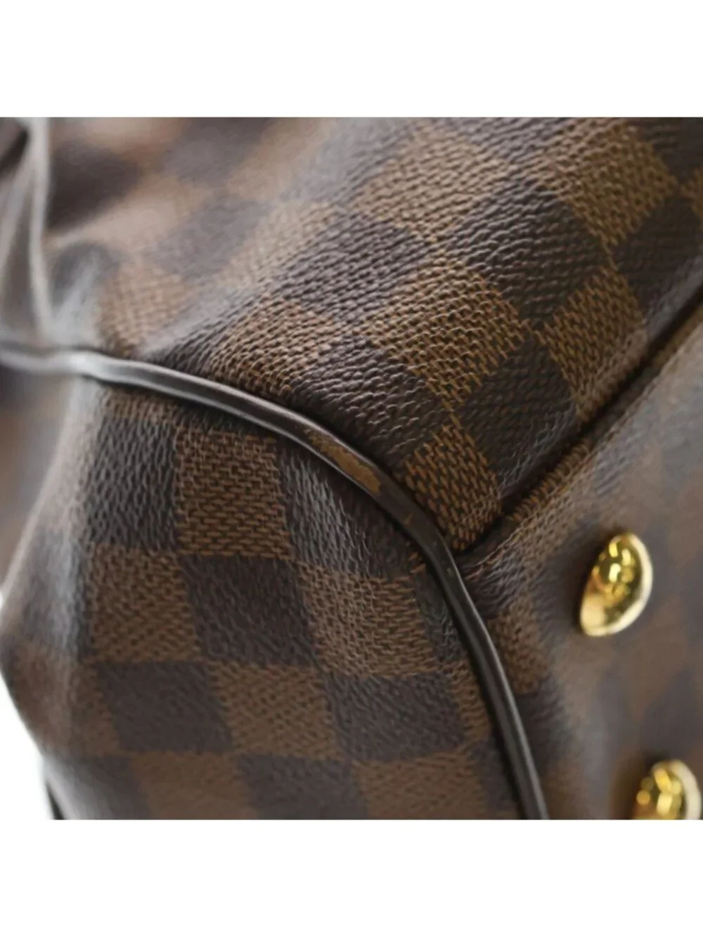 Louis Vuitton Damier Trevi PM Shoulder Bag Leather Brown